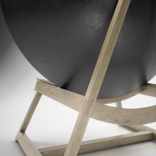 Closeup rendering of the back of the chair's legs